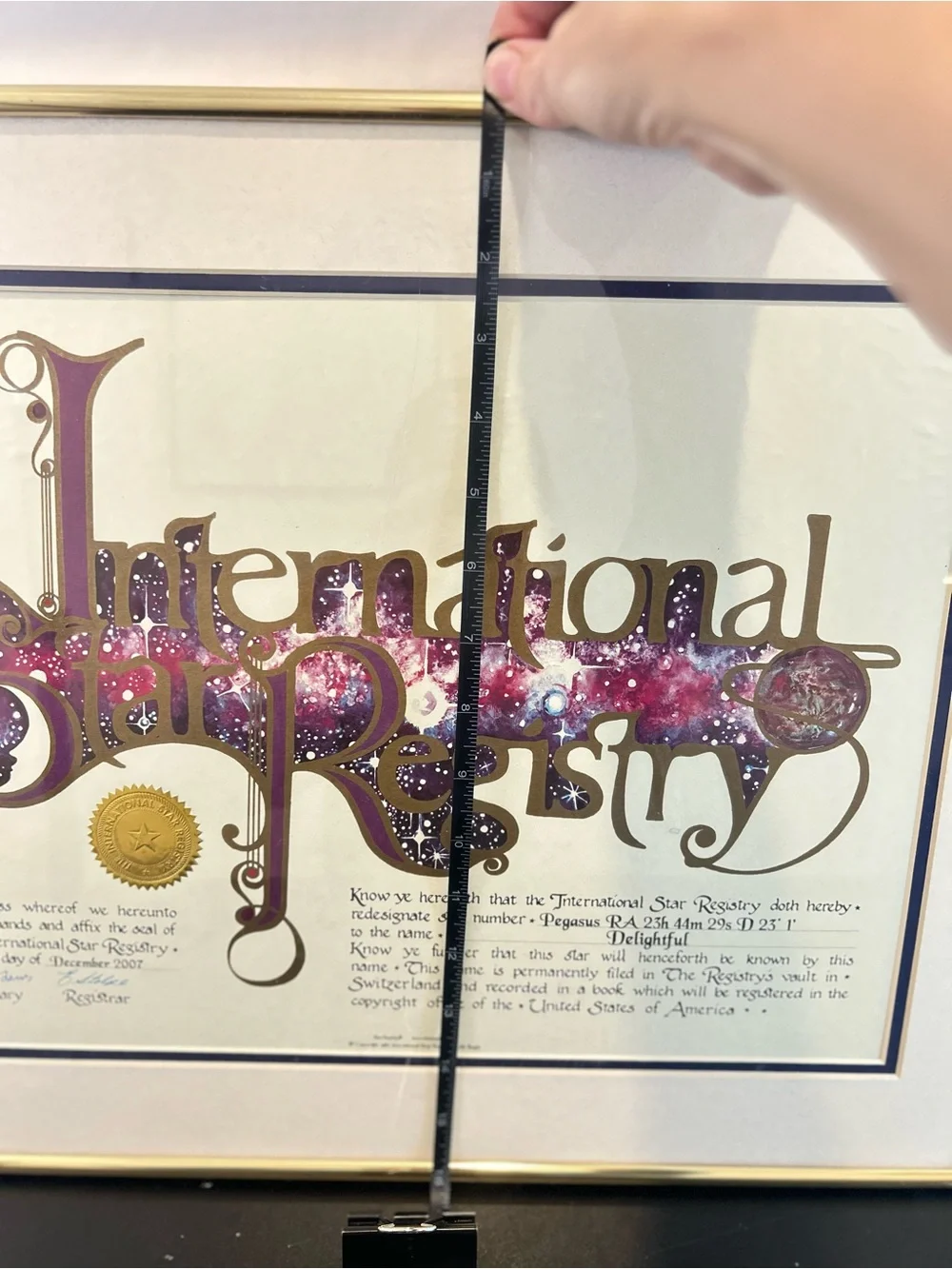 Framed Wall Art in Purple and Gold